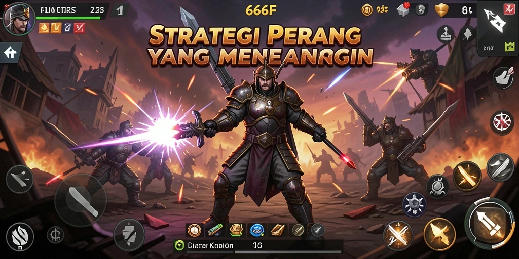 Screenshot gameplay menegangkan dalam pertempuran SLG