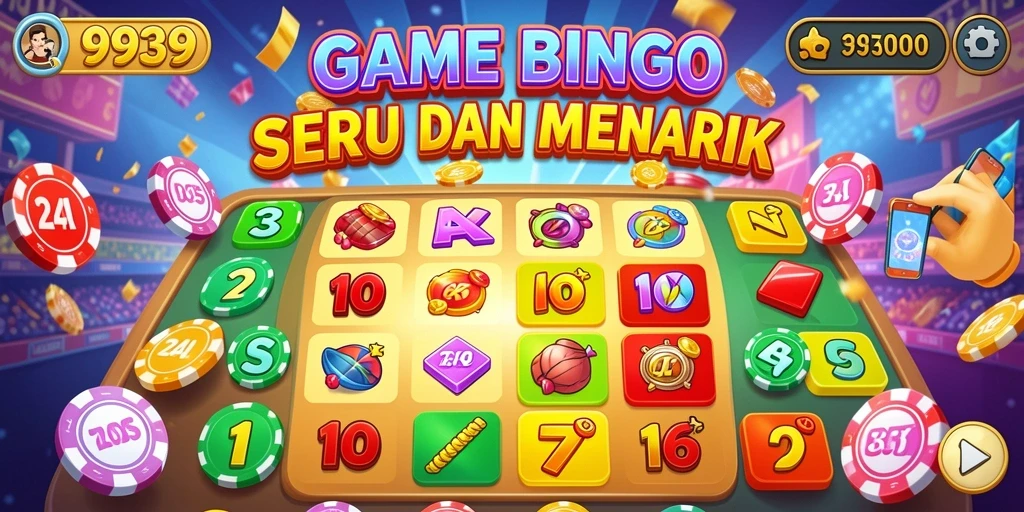 Tampilan permainan Bingo yang seru dan menarik dalam 9939.
