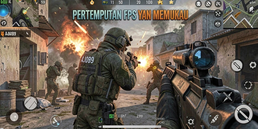 Gameplay menarik di AJO89 dengan pertempuran FPS yang intens.