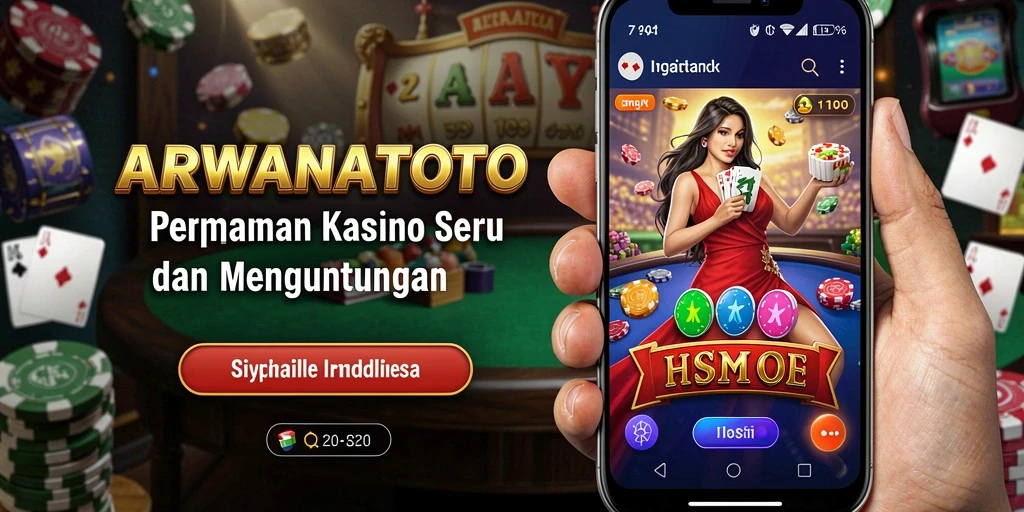 Screenshot utama ARWANATOTO menampilkan berbagai permainan Kasino yang menarik.