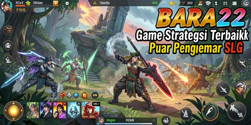 Screenshot gameplay BARA22 yang menunjukkan aksi strategi yang mendebarkan.