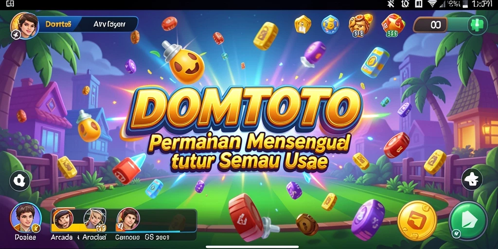 Tampilan gameplay DOMTOTO yang seru dan penuh warna.