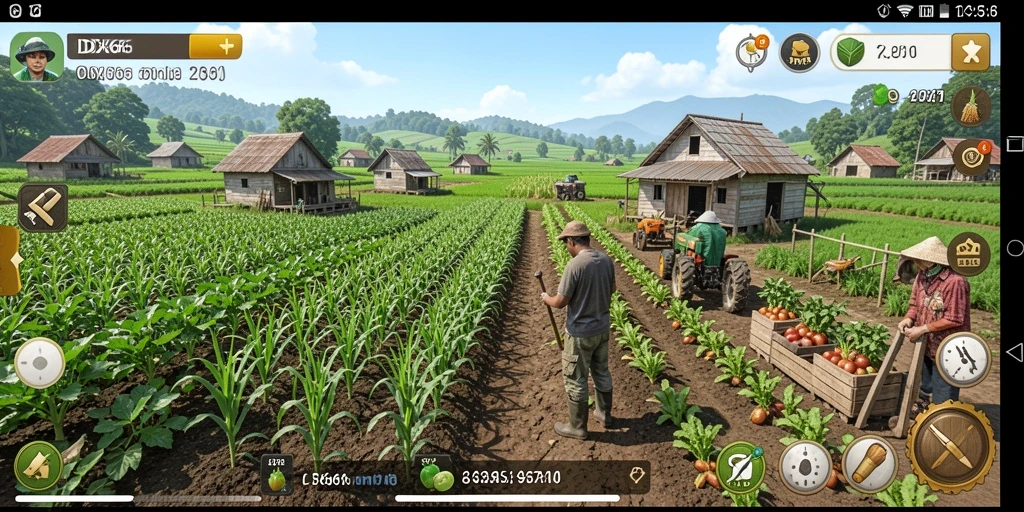Tampilan gameplay IDX66 yang seru dalam berkebun dan bercocok tanam.