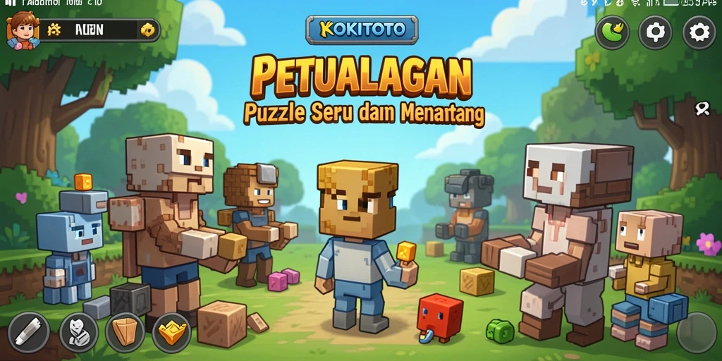 Tampilan gameplay KOKITOTO yang seru dan menantang.