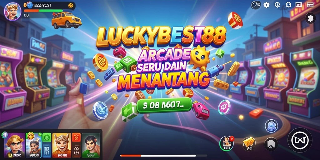 Tampilan gameplay seru LUCKYBEST88 menampilkan tantangan Arcade yang menarik.