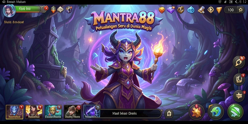 Tampilan screenshot MANTRA88 menunjukkan momen seru dalam petualangan magis.