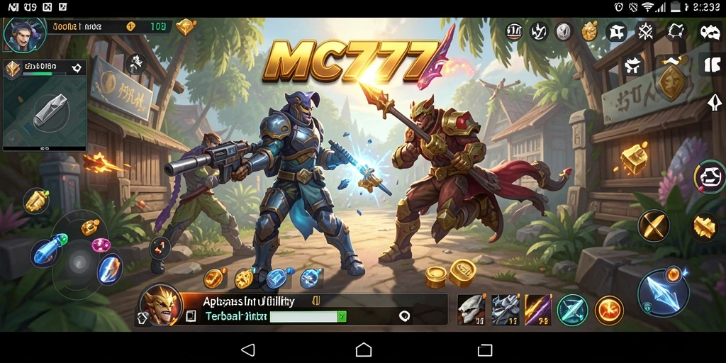 Tangkapan layar dari antarmuka utama MC777 yang menunjukkan fitur-fitur Utility.