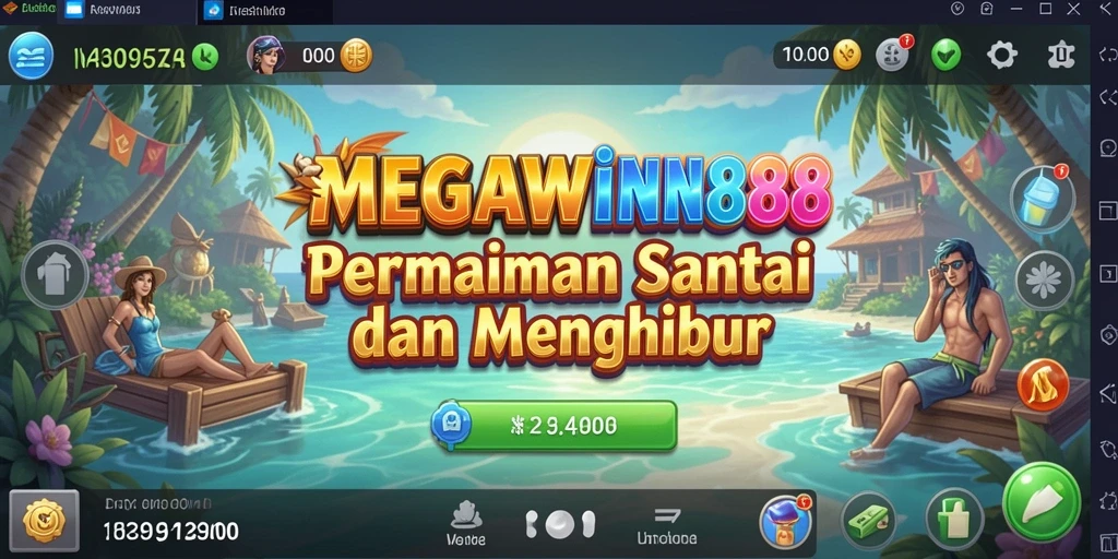 Tampilan gameplay menarik dari MEGAWIN888 dengan efek visual yang ceria.
