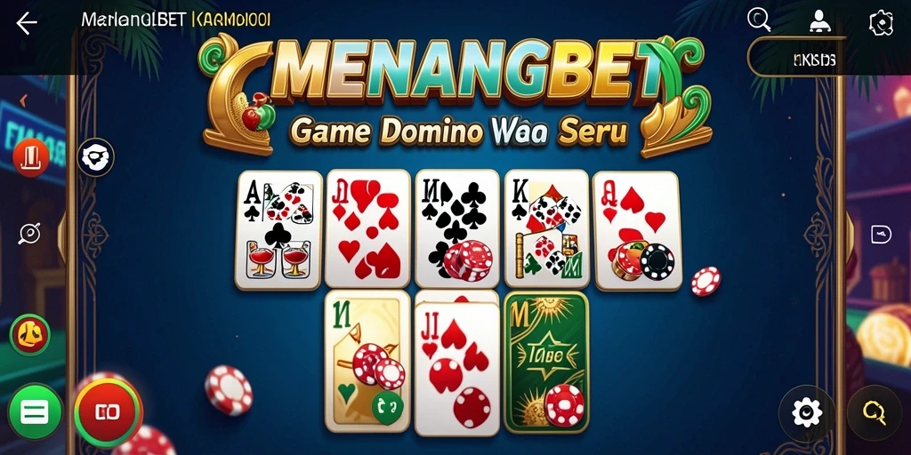 Tampilan permainan Domino seru di MENANGBET dengan grafis yang menawan.