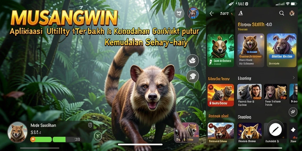 Tampilan antarmuka aplikasi MUSANGWIN yang mudah dipahami.