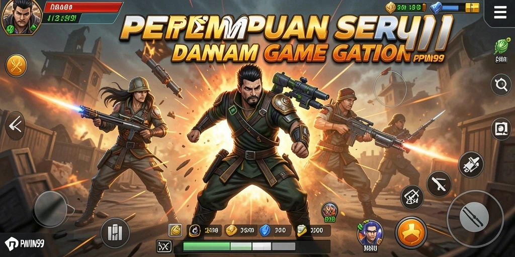 Screenshot menunjukkan pemain dalam pertempuran seru di PPWIN99.
