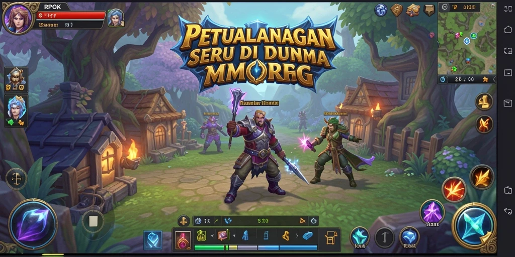 Screenshot utama RPOK menampilkan aksi seru dalam dunia MMORPG.