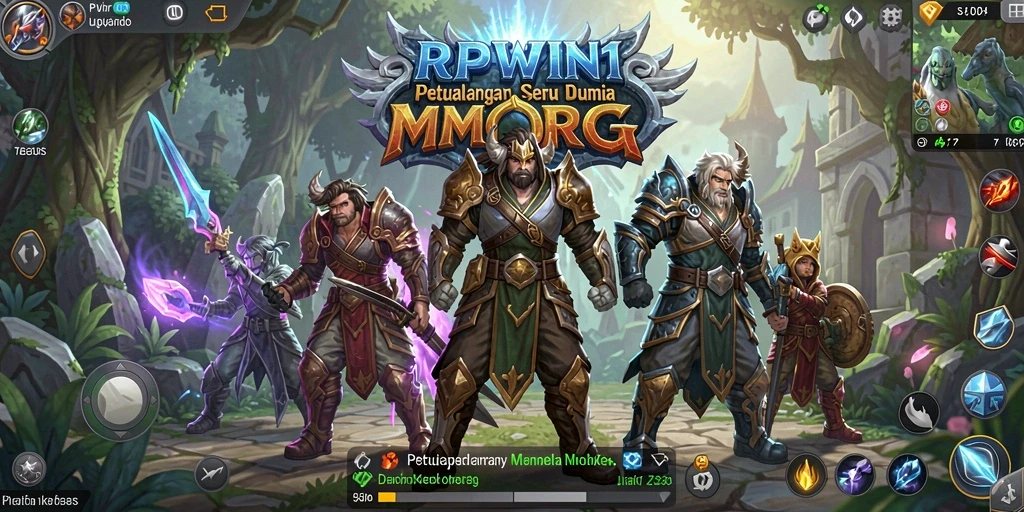 Tampilan gameplay seru dari RPWIN1 yang menghadirkan pertarungan MMORPG yang menegangkan.