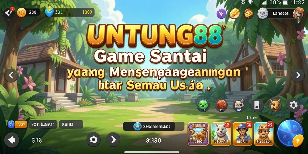 Tampilan gameplay UNTUNG88 yang ceria dan interaktif.