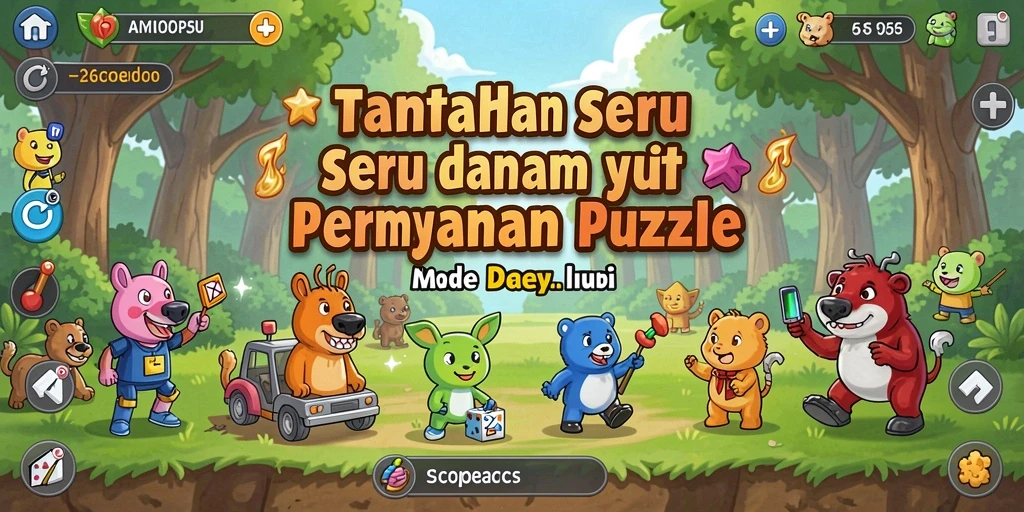 Screenshot gameplay V21 menampilkan tantangan Puzzle yang seru.